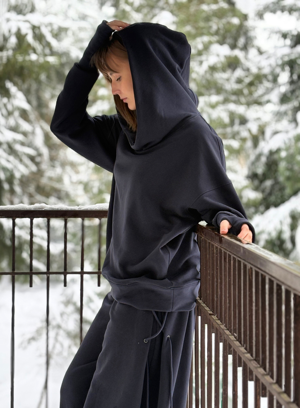 Палаццо со шнуровкой /петля /синий