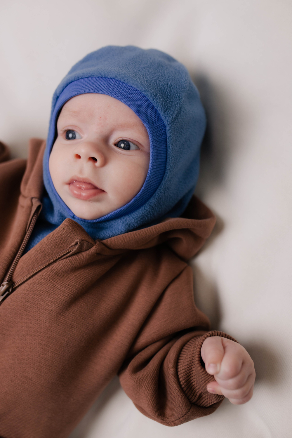 Шапка-шлем флисовый (синий)