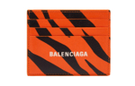Balenciaga Sheepskin Card Holder Unisex Orange