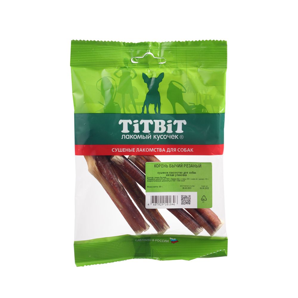 Лакомство TiTBiT Корень бычий резаный для собак