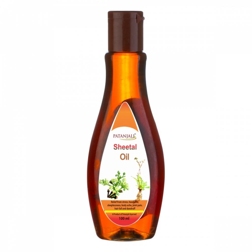 PATANJALI Sheetal Oil Аюрведическое масло для волос и тела 100мл