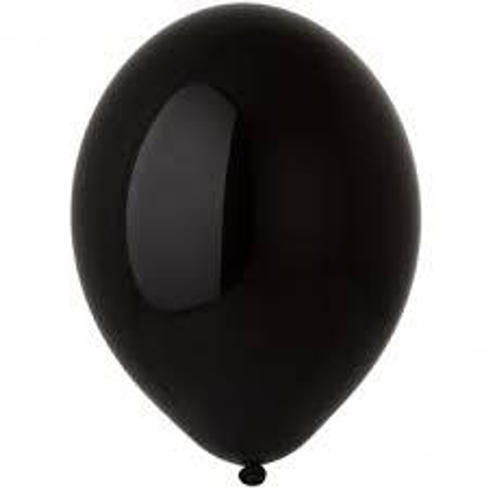 Шар5"" Пастель черный/Black (50 шт./уп.) /БК П