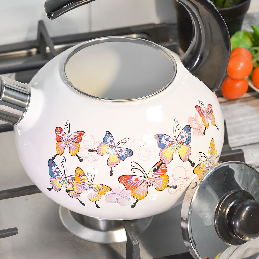 Чайник 2,5л со свистком эмалированный, 1035