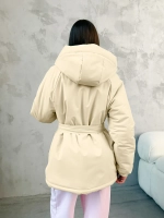 Куртка весенняя удлиненная с капюшоном