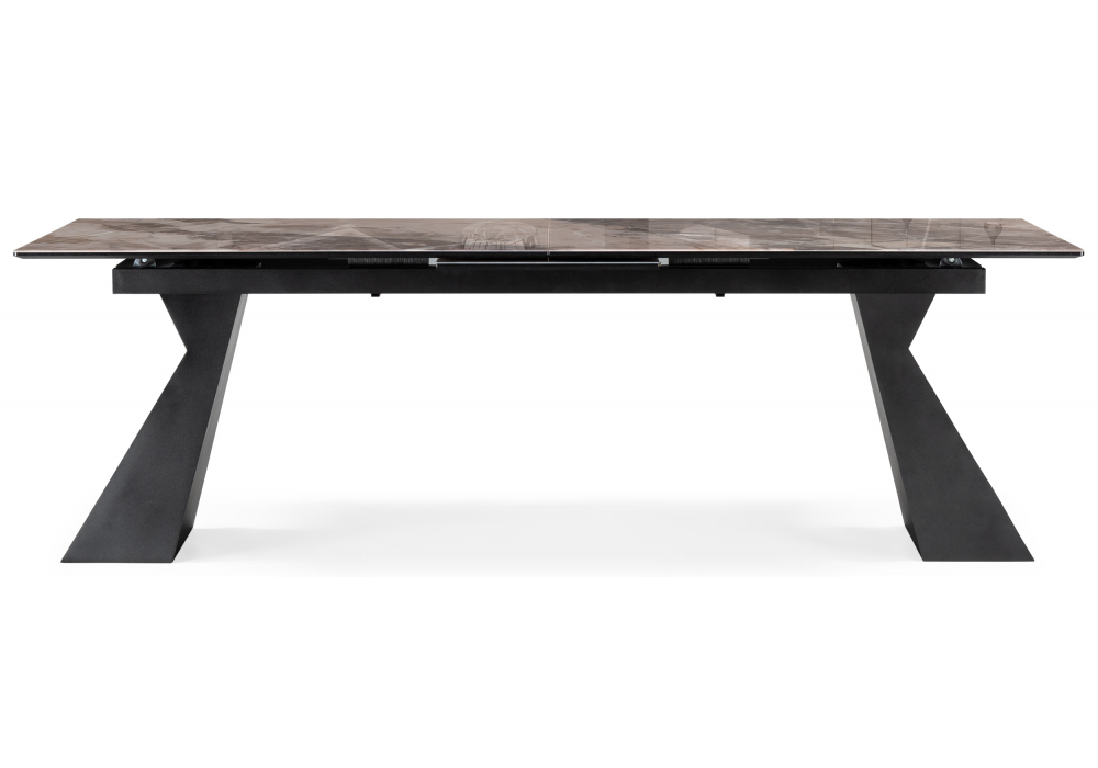 Стол стеклянный Woodville Денхольм 240(290)х100х75 каталония, черный