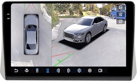 Магнитола для Mitsubishi Xpander, Xpander Cross (рамка 10) - FarCar BX10-360-7863-10 монитор 10.36" 2K QLED на Android 13, 6Гб+128Гб, CarPlay, 4G SIM-слот, 4 камеры в комплекте