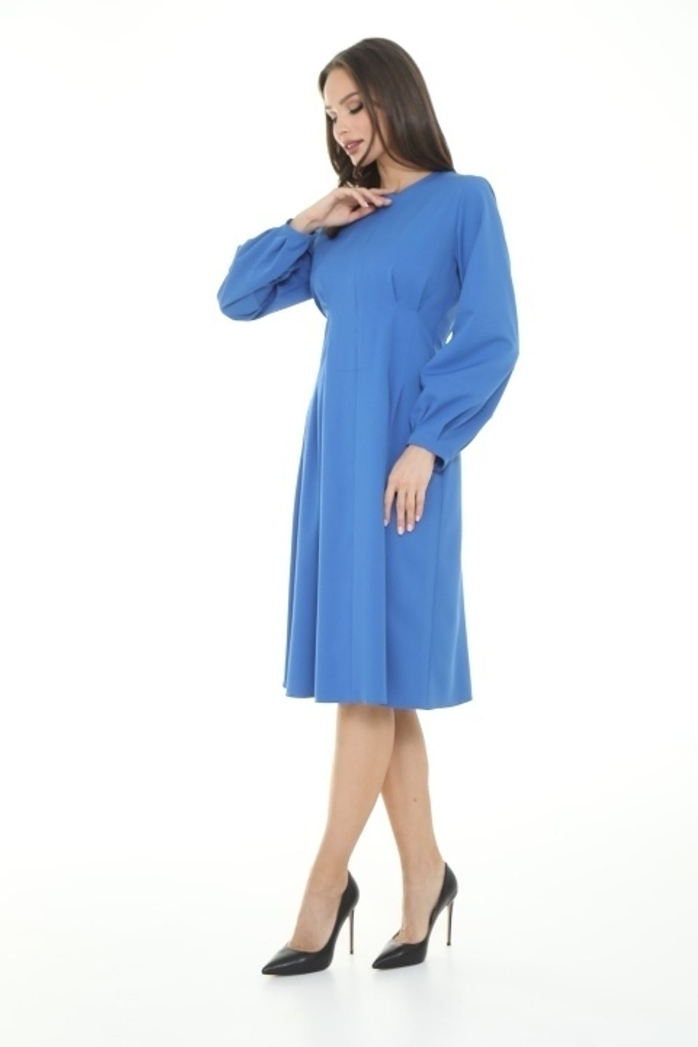 Платье Стильная осень (небесный) Diolche