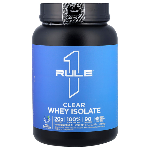 Rule One Proteins, Clear Isolate ™, голубая малина, 689 г (1,52 фунта)
