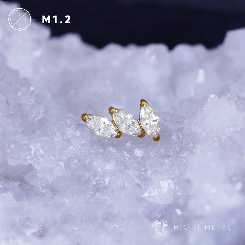 3K Plume Crystal PVD Yellow - Inverted