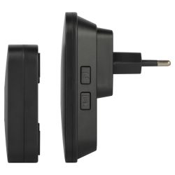 Звонок дверной ЭРА С97 беспроводной, от сети, черный, 60 мелодий | Электрозвонки беспроводные