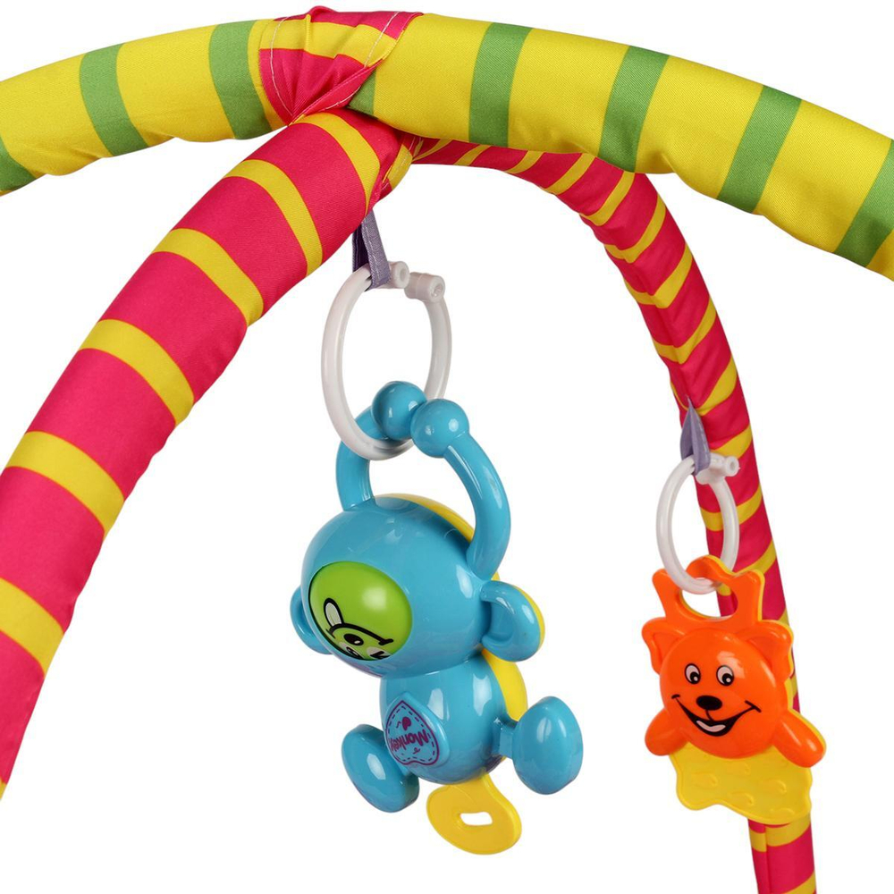 Коврик д/новорожд. игровой Зайка, 5 игрушек, в коробка