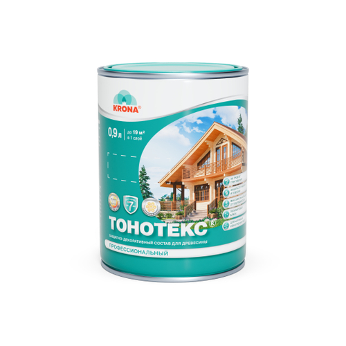 KRONA Состав защитно-декоративный Тонотекс палисандр-мокко 0,9 л.