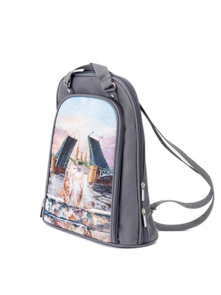 Сумка-рюкзак "Развод мостов — Коты"