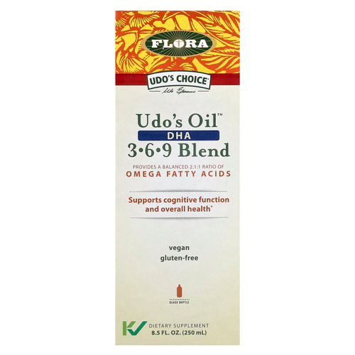 Flora, Udo's Choice, Udo's Oil, смесь ДГК 3, 6, 9, 250 мл (8,5 жидк. унции)
