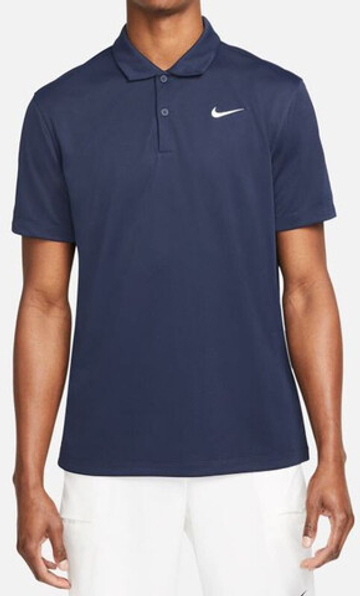 Мужское теннисное поло Nike Men's Court Dri-Fit Solid Polo - небесный