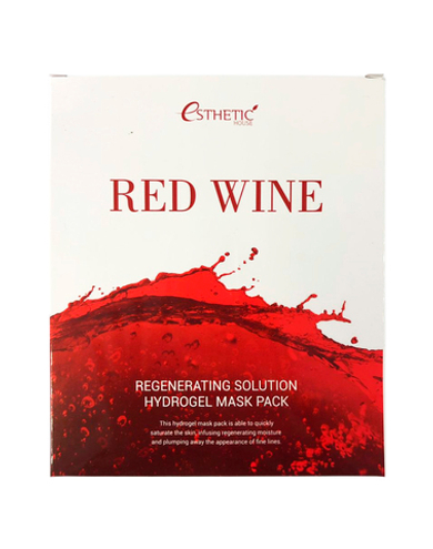 Esthetic House Маска гидрогелевая с экстрактом красного вина - Red wine regenerating solution, 28мл