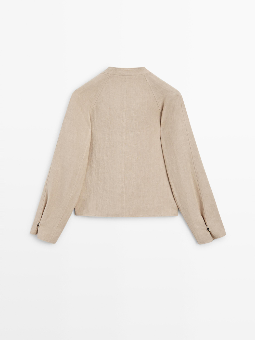 Massimo Dutti куртка из 100% льна, бежевый