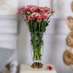 Ваза для цветов Орхидея Лайм с чашей Аура Бронза