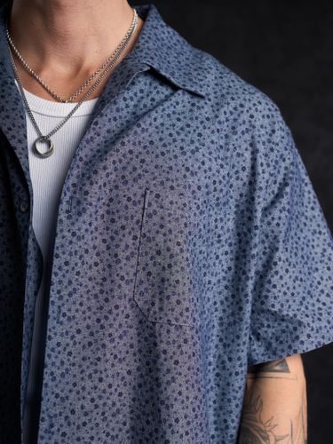 Синяя рубашка с коротким рукавом 2s1 studio