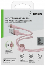 Кабель Belkin USB Type-A (M), Apple Lightning розовый