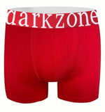Красные хлопковые трусы-боксеры с надписью на резинке крупными буквами (Размер: XXL) (Цвет: красный)