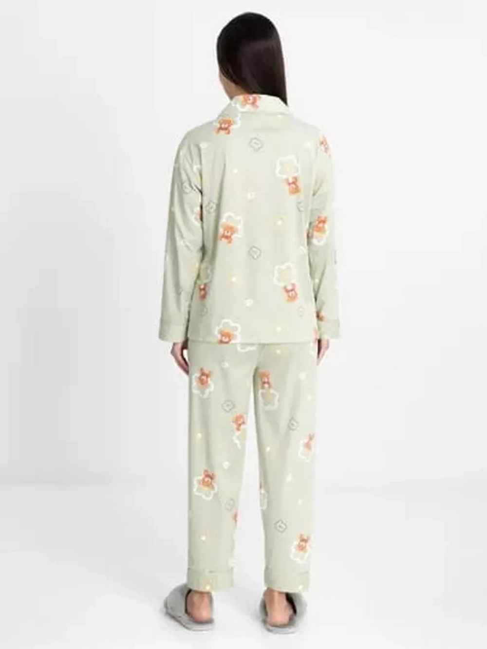 Пижама со штанами классическая с длинным рукавом