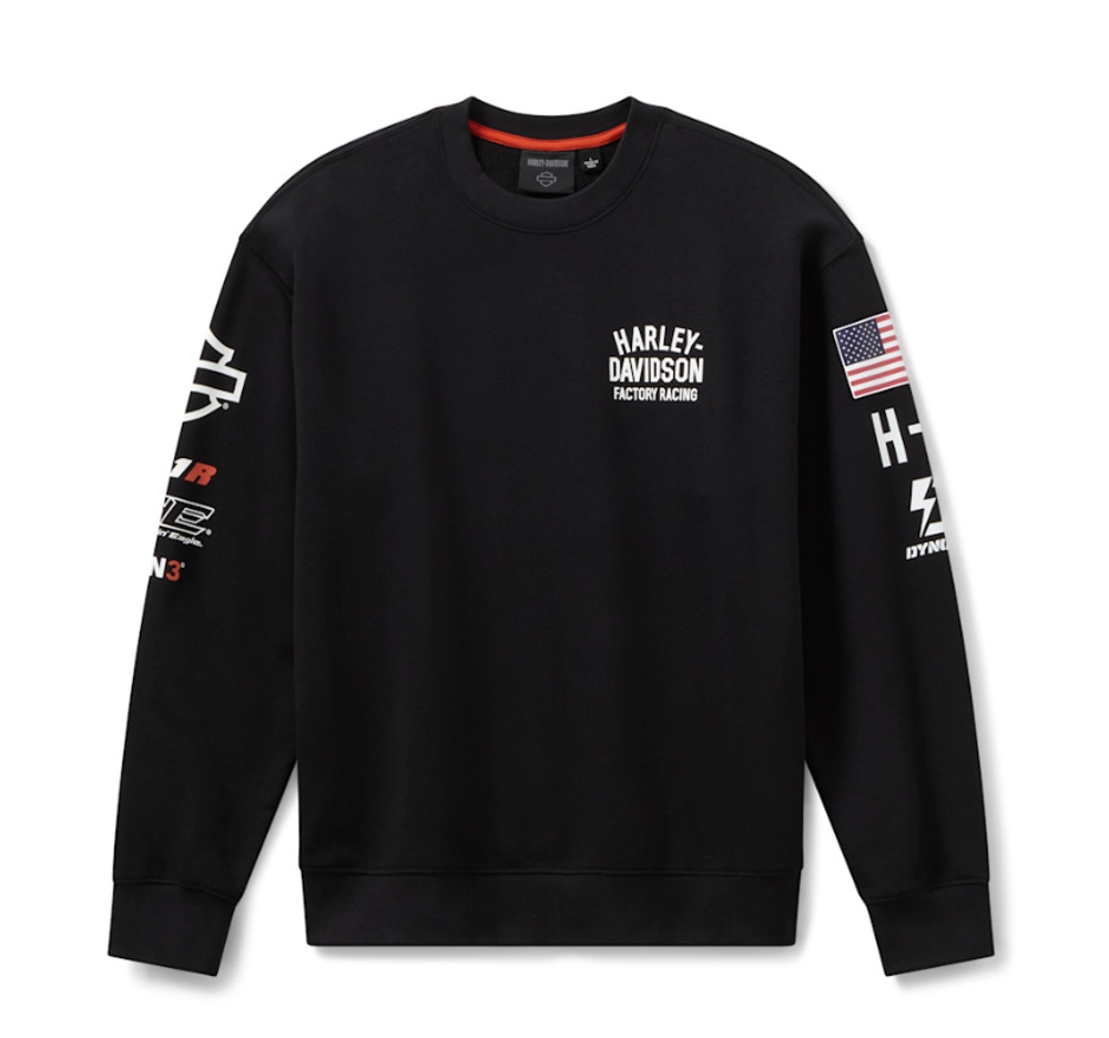 96371-26VX Лимитированная коллекция Harley-Davidson® Factory Racing Fast Johnnie Crewneck - свитшот