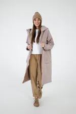 Плащ ko-ko-ko женский непромокаемый пудровый