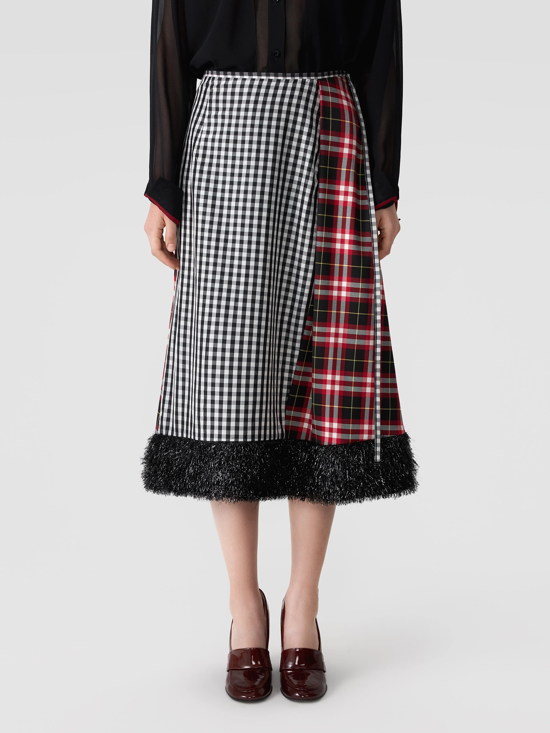 Юбка-трапеция с пушистым подолом OLA OLA