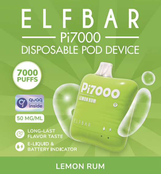 Elf Bar PI7000 - Lemon Rum (5% nic)