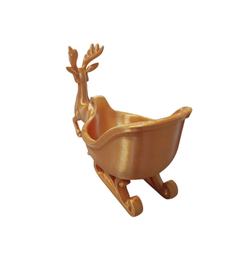 Настольный декор "Олень с санями" (Золотой)