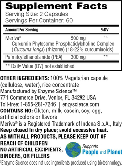 PEA + Meriva Curcumin 120 капсул Enzyme Science