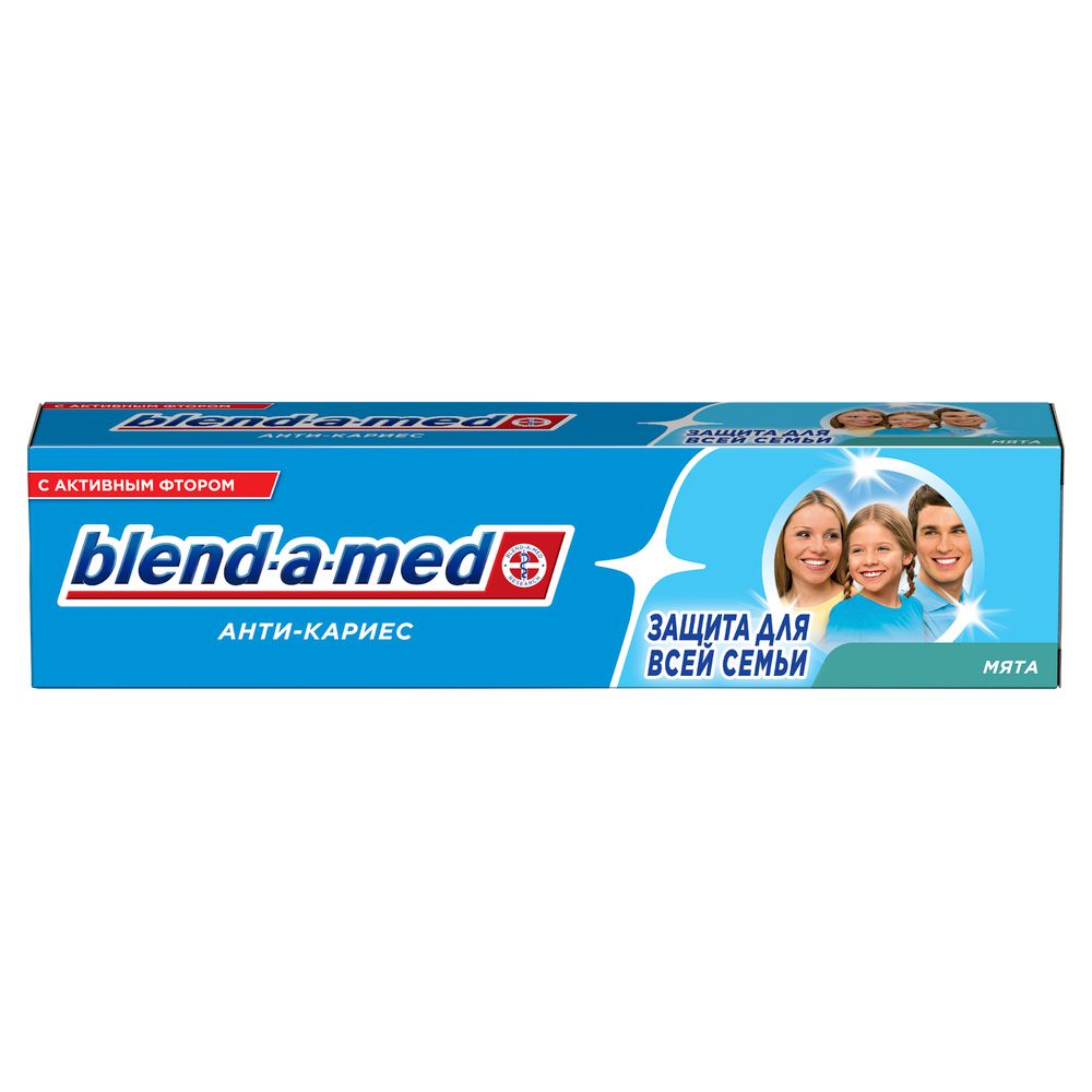 Зубная Паста Blend-a-med Анти-Кариес Защита для всей семьи, мята, 100 мл