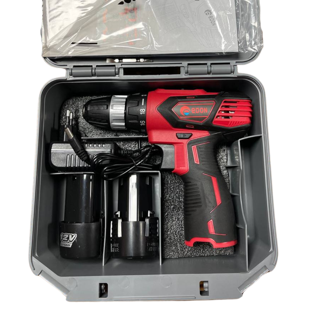 Аккумуляторная дрель-шуруповерт Edon AD-12CA 22506