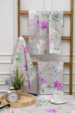 Полотенце кухонное Бабочки и цветы