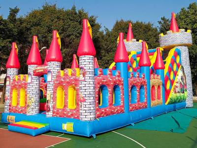 Коммерческий надувной батут «Замок развлечений», 14*6*8 м