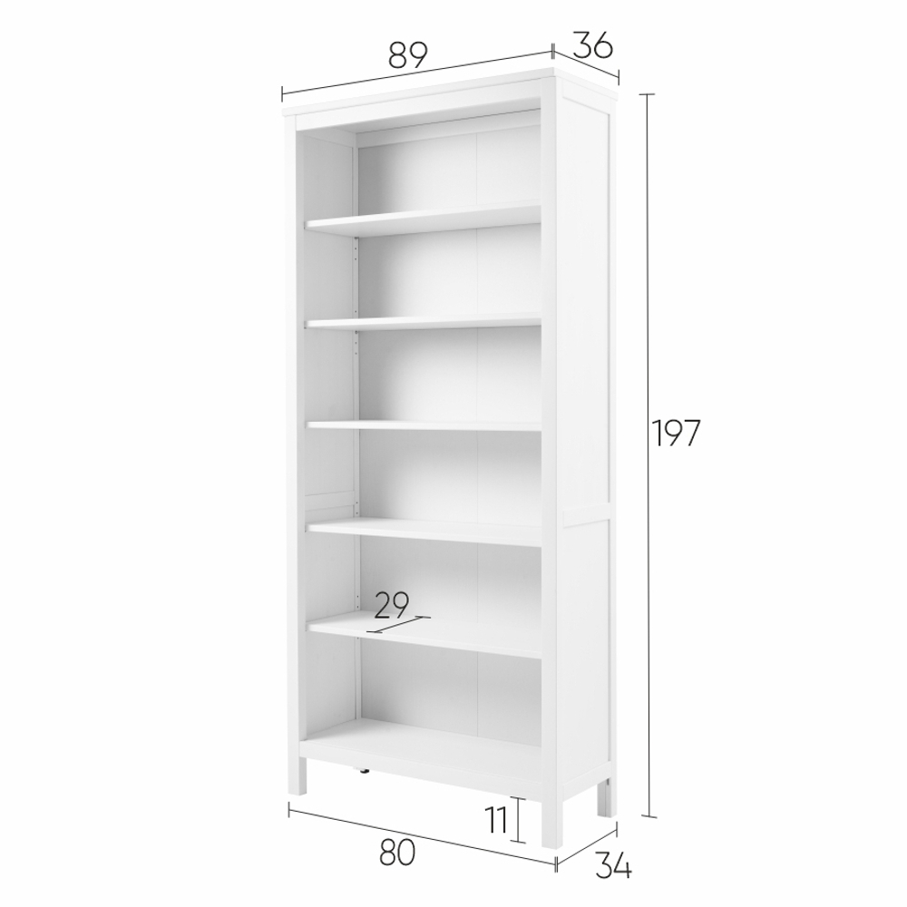 Стеллаж Хемнэс Hemnes/Кымор, 90х198х37 см, белый