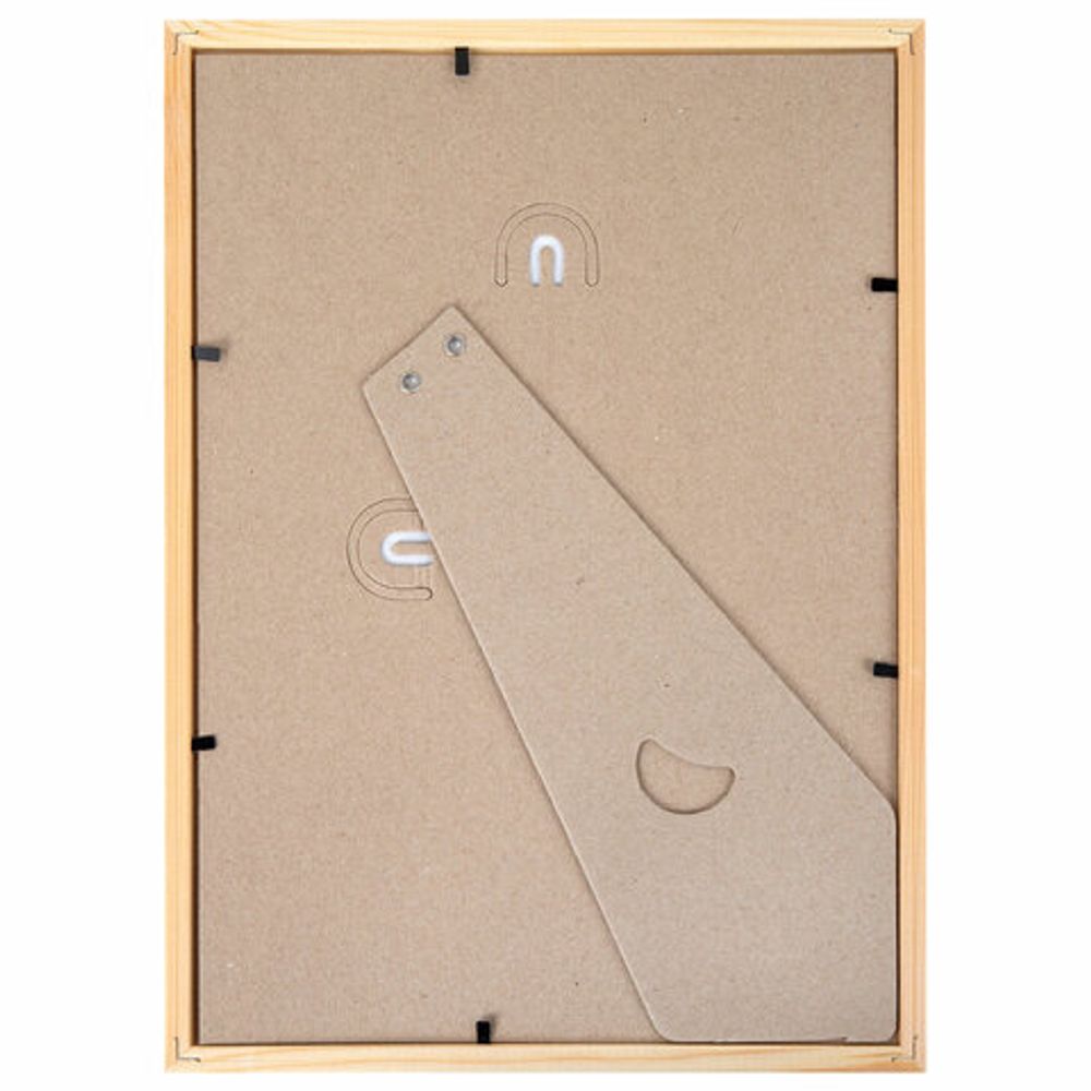 Рамка 21х30 см небьющаяся, аналог IKEA, багет 12 мм дерево, BRAUBERG "Woodray", цвет натуральный, 391360