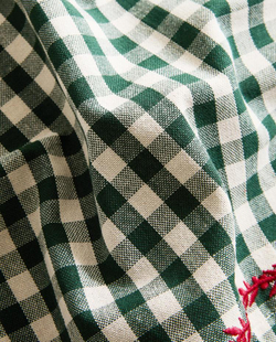 ZARA HOME СЕРВИРОВОЧНАЯ САЛФЕТКА В КЛЕТКУ, ЗЕЛЕНЫЙ