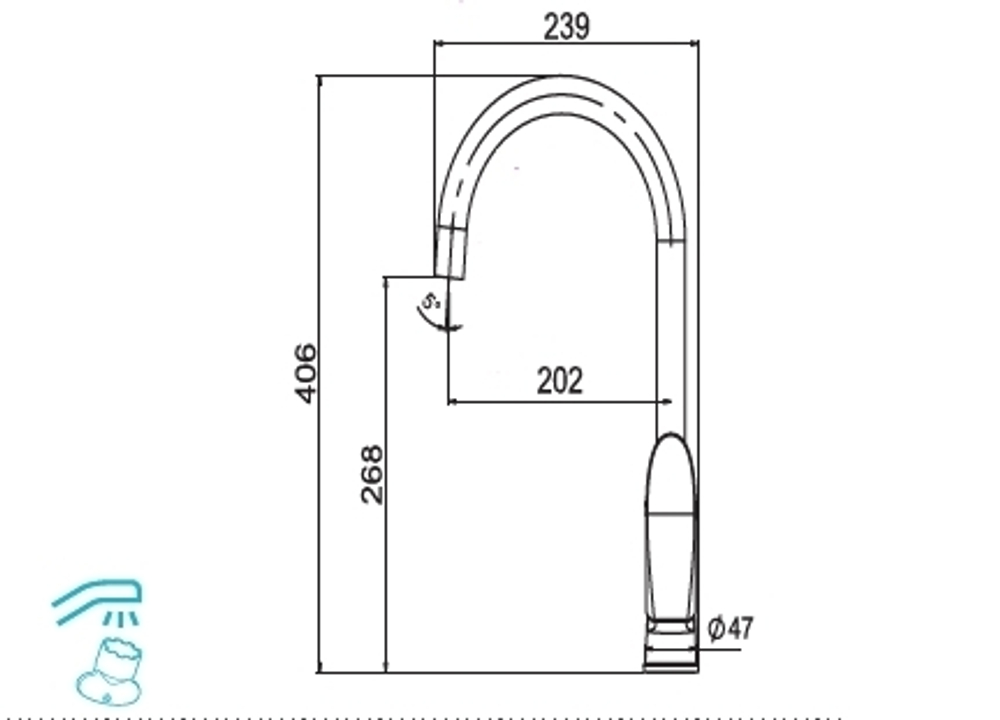 Смеситель для кухни LAPARET LISERA N2068502LPT