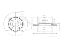 Диск тормозной передний UNIO BRD-20201