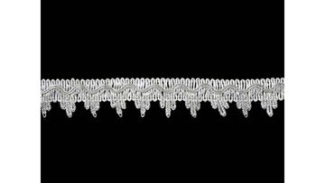 2040-S Тесьма декоративная ш. 2,5 см. цв. Серебро