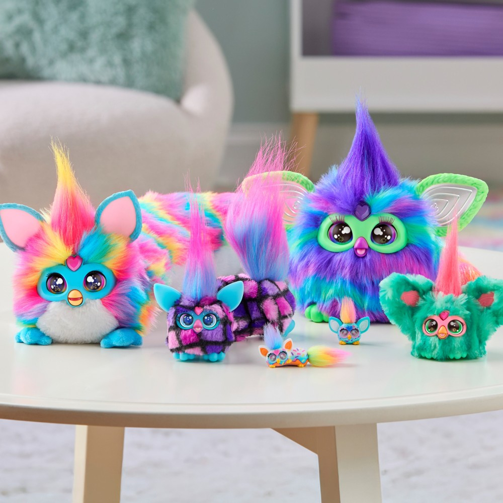 Hasbro Furby DJ Furblets - Pepp-Oh-Roni - Растягивающаяся интерактивная маскотка G1784