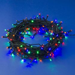 ULD-S2000-200-DGA MULTI IP20 Гирлянда светодиодная. 20м. 200 светодиодов. Разноцветный свет. Провод зеленый. ТМ Uniel