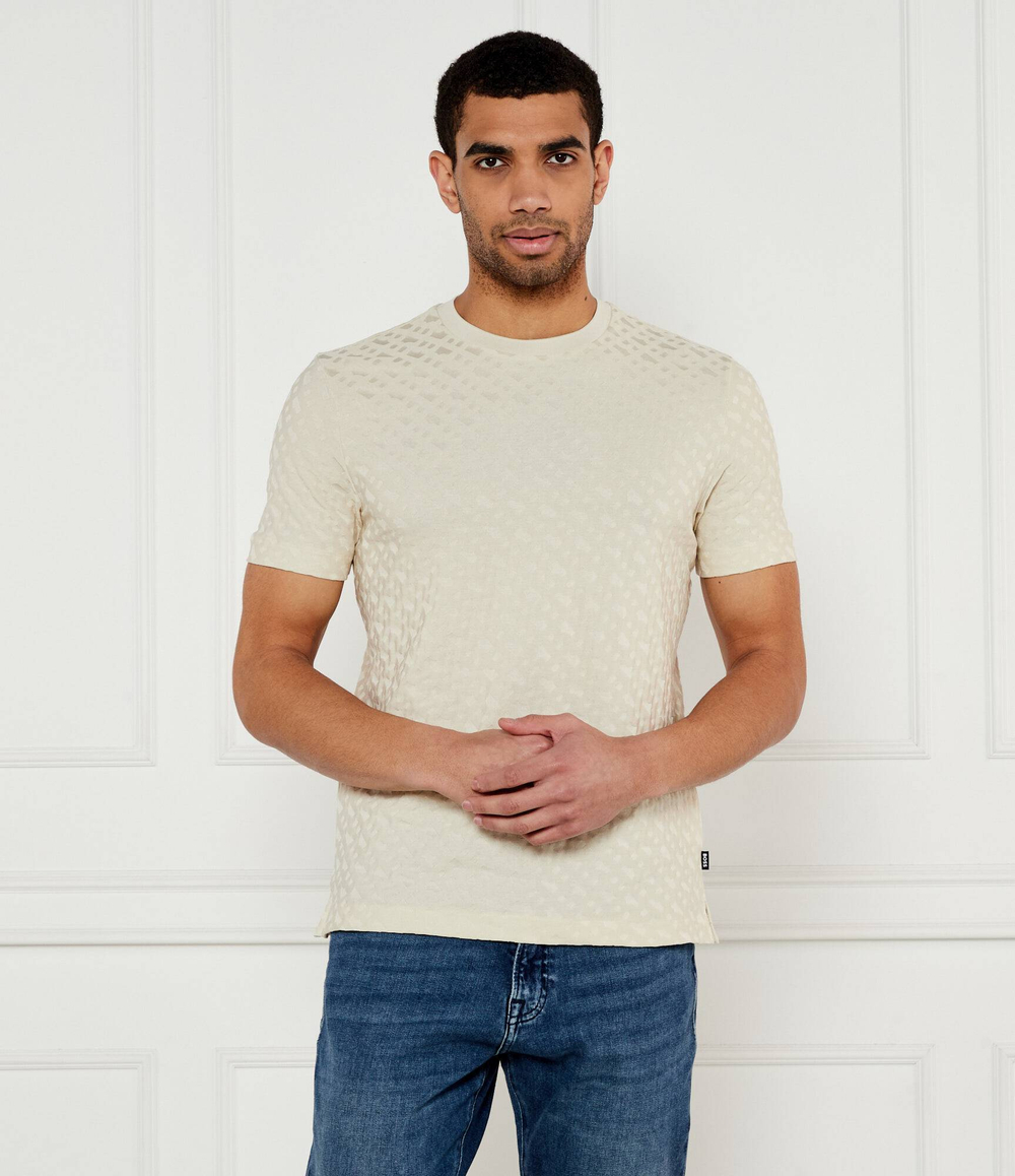 Футболка H-Thompson 80 BOSS BLACK - бежевый(50537131)