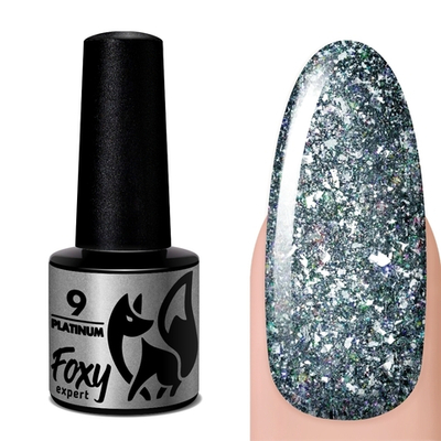 Foxy Гель-лак дизайн (Gel polish PLATINUM) #09, 5 ml