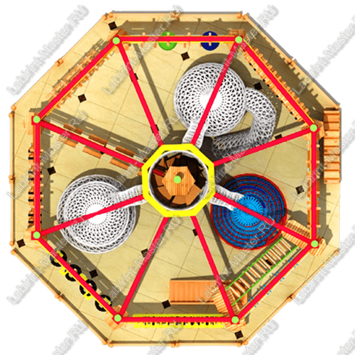 Детский веревочный парк для торгового центра "Паутина"