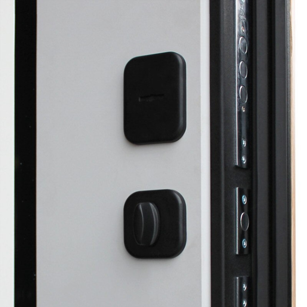 Входная металлическая дверь "Фрегат" дуб галиаф, шагрень черная, черный молдинг / Грей, Белый матовый, черный молдинг