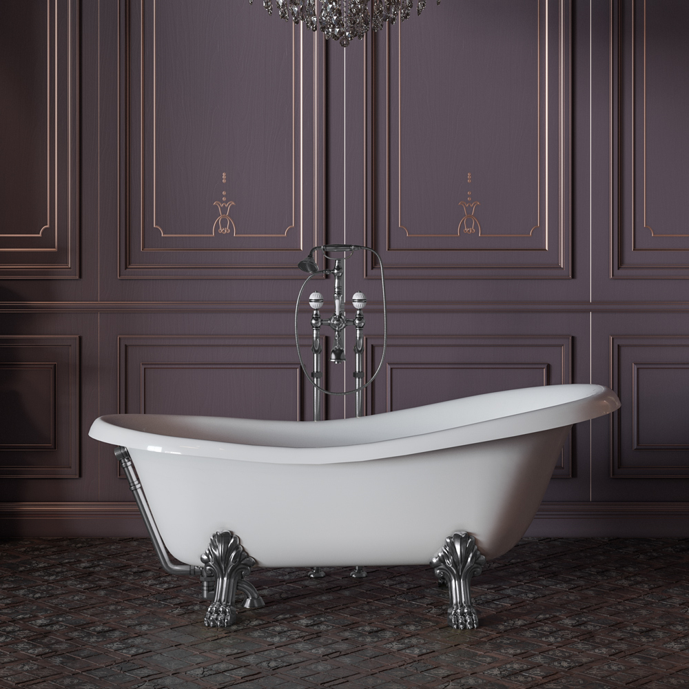 Ванна Migliore Milady 26241 на лапах Lux 185x82 см, хром