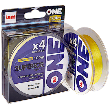 Шнур IAM №One Superior x4 100м Yellow -
